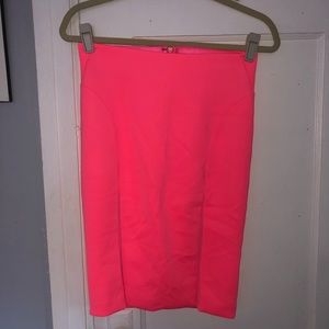 Neon pink pencil skirt!